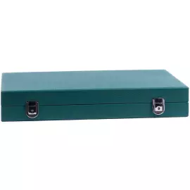 Эксклюзивный набор для игры в нарды "Baptiste" из кожи, зеленый, большой